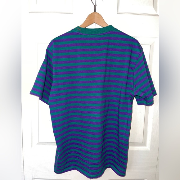 Asap rocky guess tee “goblin” purple and green stripe - Picture 3 of 4